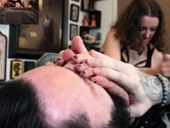 Exotic brunette hardcore foot fetish fuck