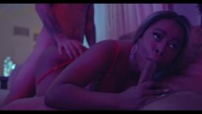 Hot Ebony takes two Huge Cock