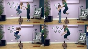 Miss Demi Lux & Ballbusting Bella - Jumping On Your Balls (HD 1080p MP4)