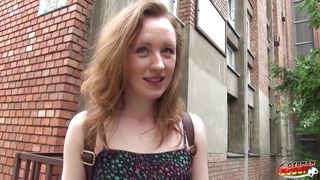 German Scout - Ginger College Girl Pickup for First Anal Fuck