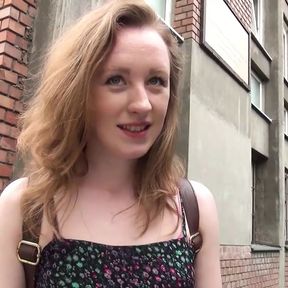 German Scout - Ginger College Girl Pickup for First Anal Fuck