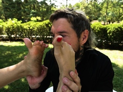 Cutie Blonde Megan Love Worshipped And Fucked At The Park