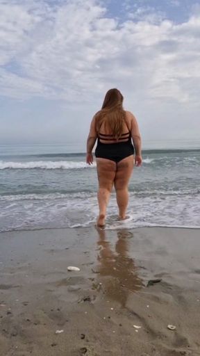 morning exercise by the sea