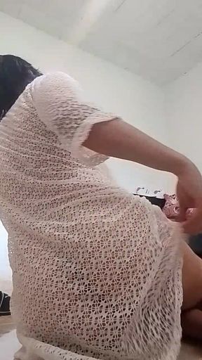 Beautiful Femboy Walks Around His House Naked and Hairless, Playing with His Cock and Masturbating His Anus