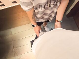 Stranger cumming another time in my pants in the restaurant baths