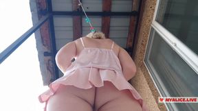 Bare Pussy Under My Mini Skirt - No Panties Public Flashing