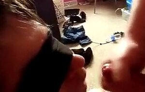 Verbal Chub Master Dominates Small Slave With Rough Blowjob