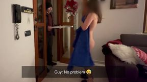 Naked Prank with the Pizza Delivery Guy