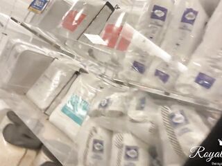 Flashing my tits and my booty-ramming during the time that shopping