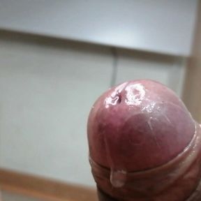 Close Up precum and cumshot Slowmotion