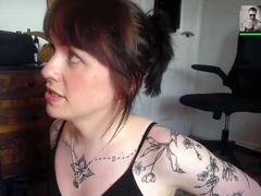 Katie amateur brunette girl toying pussy with a vibrator