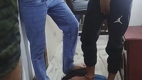 Told You Not to Lie There! 3 Barefoot Cousins Use Full Weight on Human Carpet - CAM 2