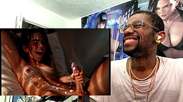Beautiful Transgender Teen Discovering Her Hard Tasty Girl Cock And Gets Her Whole Body Cum Covered, AI Generated