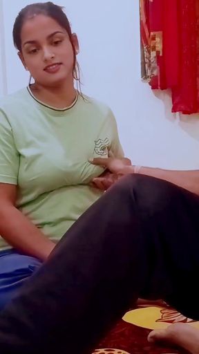 Stepsister had sex with her stepbrother's friend after doing sexy things   Clip 1