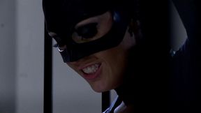 katwoman jennifer dark prowls into a prison cage 3way