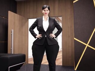 Lesbian Employee offers her black boss her big PAWG butt for a specific favor