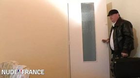 French brunette enjoys deep penetration from older men