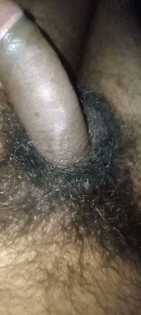 Hairy big dick jerking