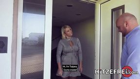 Chunky Tatjana Sucks and Fucks a Lucky Guy