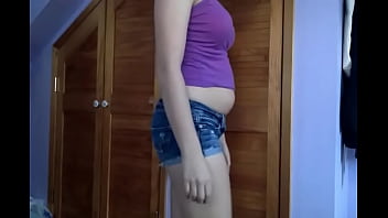 Big belly in small clothes