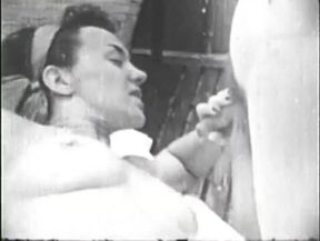 Antique sunbathing whore sucks and fucks wild