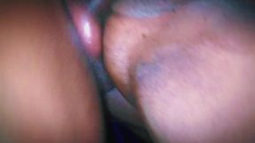 Ebony housewife's wet and juicy pussy gets pounded hard