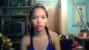 Cute amateur Asian webcam cutie exposed my buddy her small tits