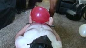 trampling - Goddess MXDominion Pops Balloons on slave, stomping, female domination, balloons 4k