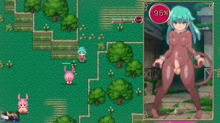 Futanari dungeon quest - lesbian futanari caught in a mushrom girl harem