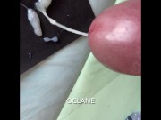 massive ejaculation onto a black paper