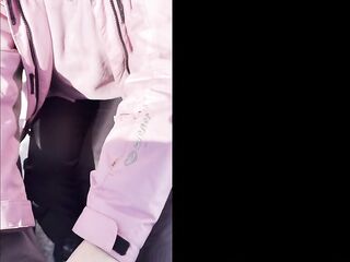 This babe got lascivious on the ski lift - Sucking jock then banging in her hotel room