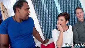 Short Haired Wife Gabrielle Gucci Gorges Herself on a BBC