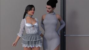 Jude Posing Infront of Bridget's New Store for Sissy Uniform