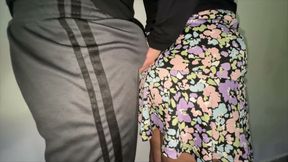 She Grabs the Penis of a Stranger with a Huge Erection.