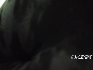 Thrall sniffs and bangs the butt with his nose on the orders of the headmistress, femdom booty worship POV