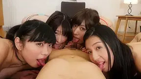 All 4 of Them Are Always Going Wild! - FFFFM Asian Group Sex