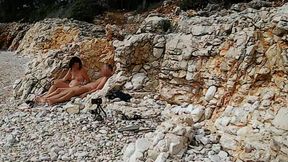 French Teacher Blowjob Nudist Beach Sea - Extreme Cumshot