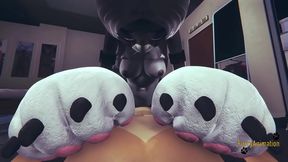 POV Furry Hentai – Fox & Kittycat Cosplay Blowjob Ends in Creamy Orgasm