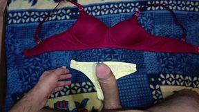 Indian Sexy Boy Huge Cock Masturbation on Sexy Lingerie