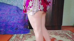 Big Thighs White Shemale with Big Natural Tits Sexy Hot Horny Ladyboy