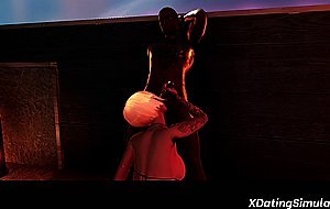 3D blonde gets BBC sex doggystyle