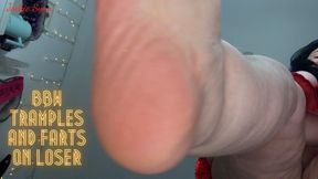 BBW Tramples and Farts on Loser 4K