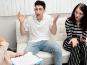 Perv Therapy - Horny Stepsis And Stepbro Get Too Comfortable With Hot Milf Counselor Kenzie Love