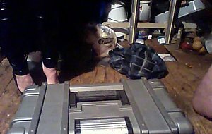 Femdom high heel ball crushing and cockhead spike