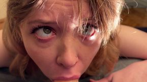 Ahegao POV Blowjob in 4K - Kneeling, Dirty Talk, Eye-crossing Part 2