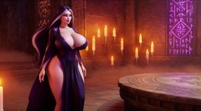 Voluptuous Sorceress With Massive Ass Performs Sensual Oiled Twerking Ritual In Ancient Mystic Temple Chambers