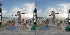 Cheri Josie Poppy Winter Beach Vacation Nude Yoga Outdoors