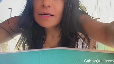 Teasing MexiMILF! Gabby Quinteros Plays With Her Clit & Tits!
