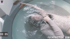 4K Water Bagging Sexy Latin Goddess Swimsuit Topples