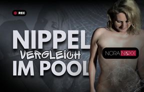Nippelvergleich im Pool: Abgekühlt und geil geworden!